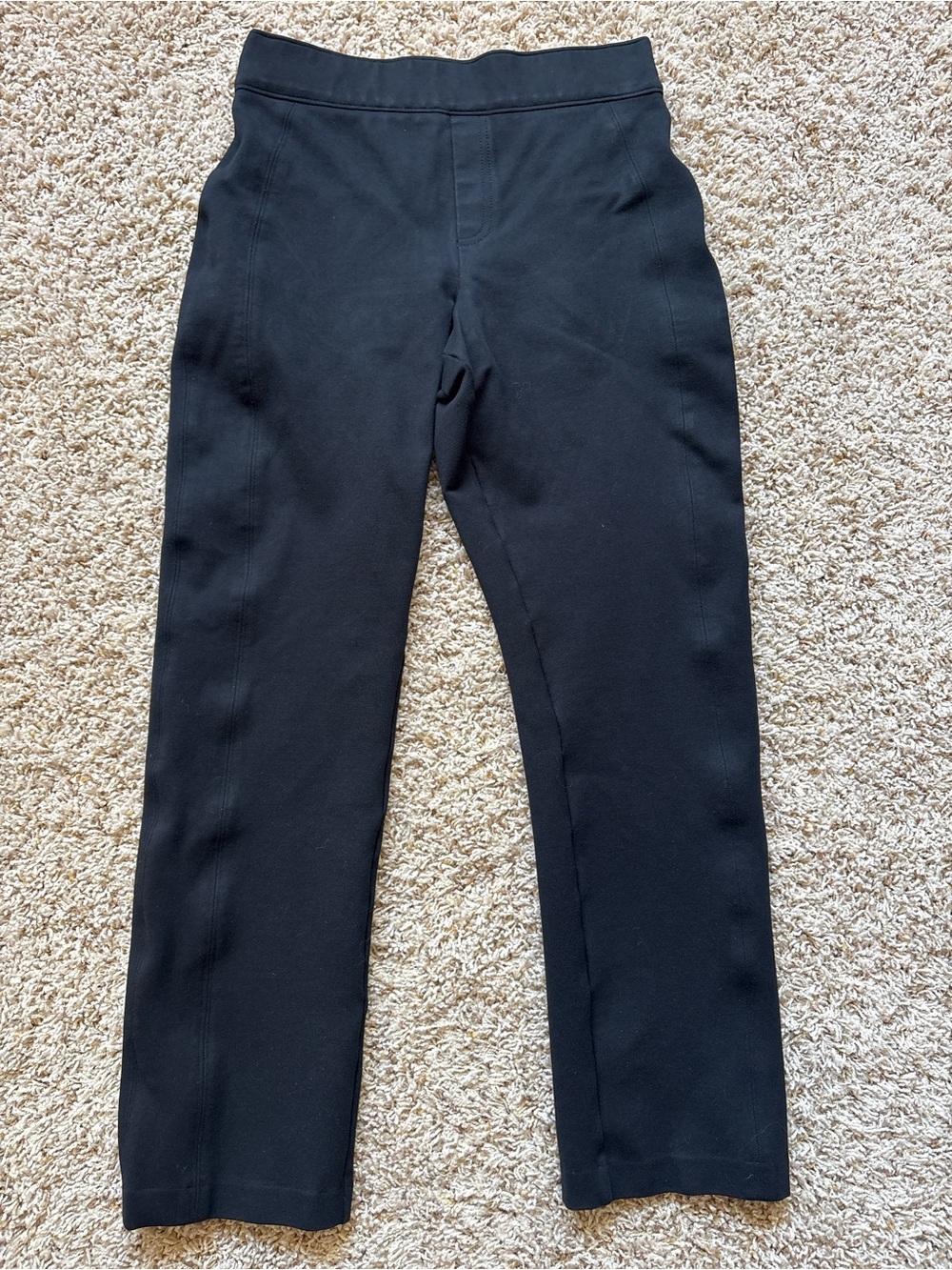Spanx The Perfect Pant Slim Straight Ponte Fabric Sz S Black